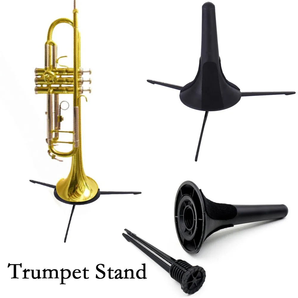 

Portable Foldable Trumpet Tripod Holder Stand Metal Brass Leg Musical Instrument Accessories Trumpet Stand Cone Shape Rest