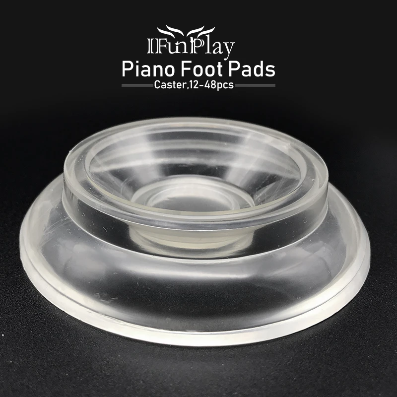 12 шт. Кристальный пластиковый ролик для фортепиано чашки Универсальный круглая