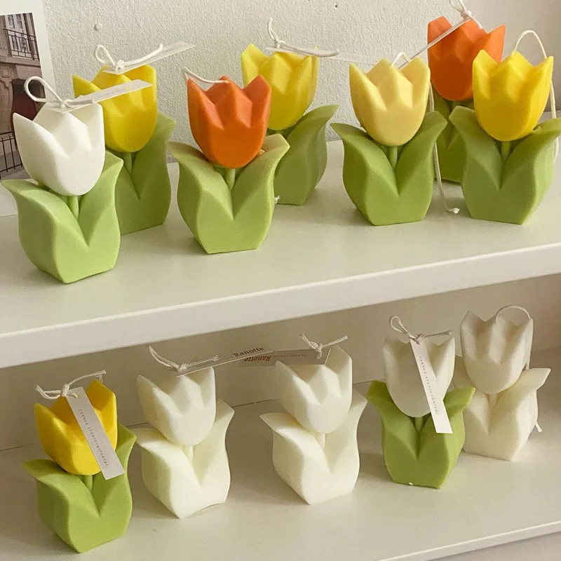 

Tulip Candle Aroma Decoration Wedding Souvenir Birthday Gift Decoration Accessories