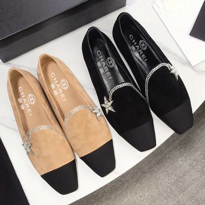 Французские Деловые женские туфли-самый достойный классический стиль на толстом