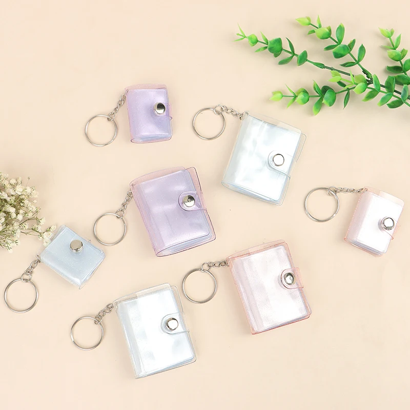 

1/2 Inch Mini Photo Album Card Holder Transparent Glitter Bag