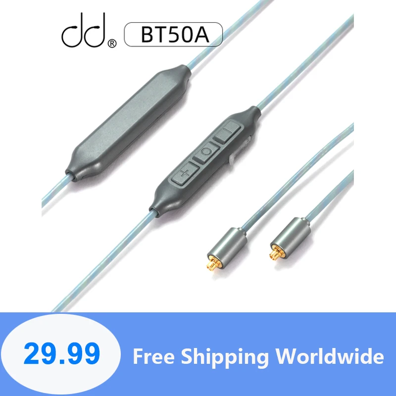 

DD ddHiFi BT50A Bluetooth Earphone Cable High Purity OCC Cable & MMCX Connector Qualcomm QCC3034 Supports SBC/AAC/aptX/aptX HD