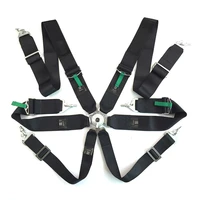 universal 6 point racing car seat belt harness with camlock quick release 3 nylon harness seat belt with logo