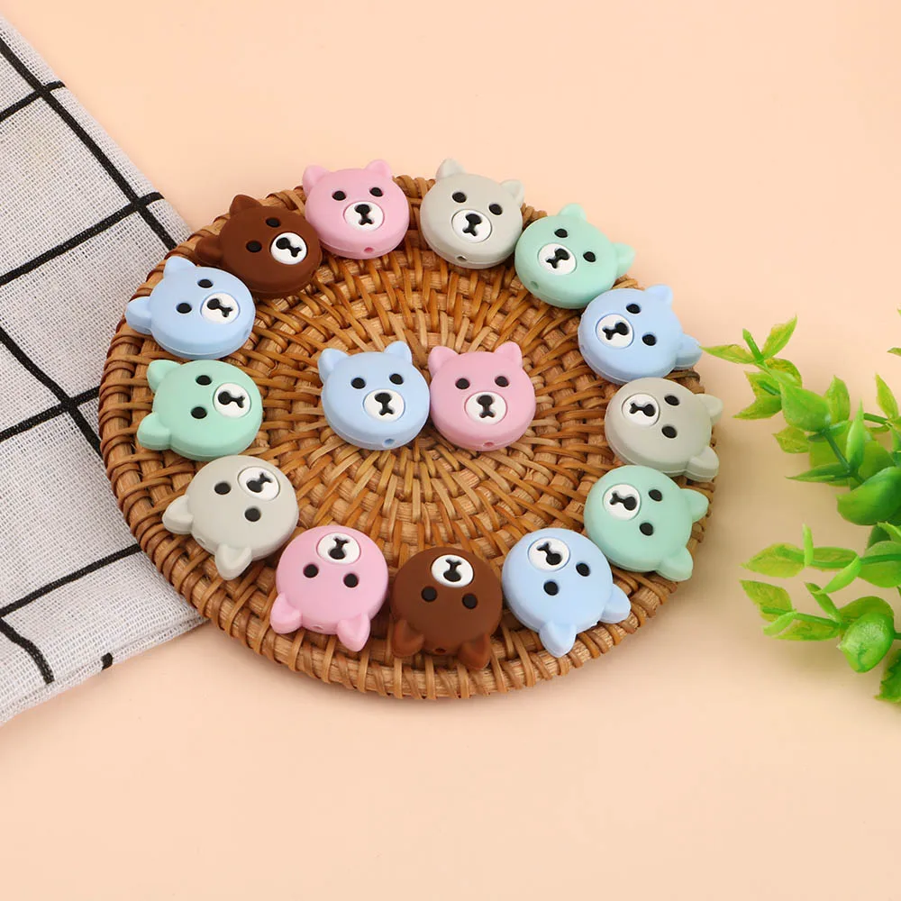 

Kovict 50/100pcs BPA Free Little Animal Baby Cute Silicone Beads For Food Grade Infant Nursing Teether Toy Accessori Kovict