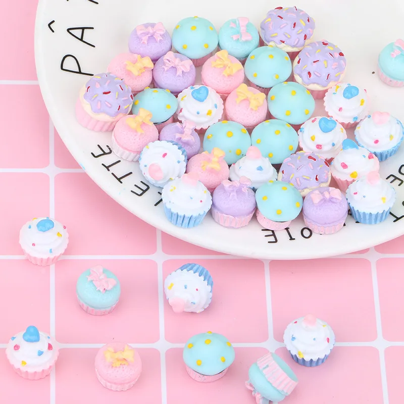 10 шт. милые 3D торт плоские с оборота для украшений своими руками на миниатюрный