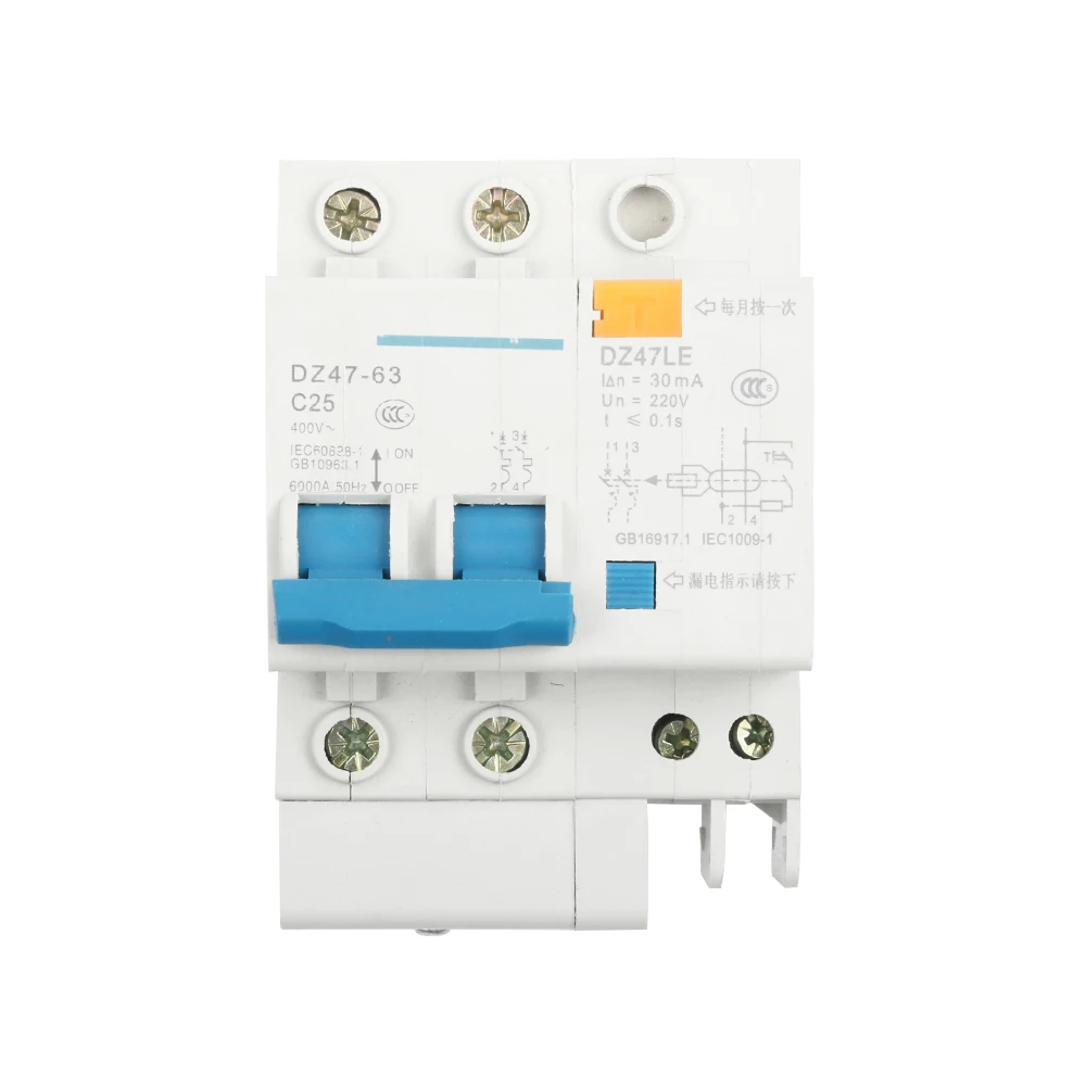 DPNL DZ47LE 63 1P + N 2P 3P 4P 20A 230V 50HZ 60HZ автоматический выключатель с защитой от перегрузки