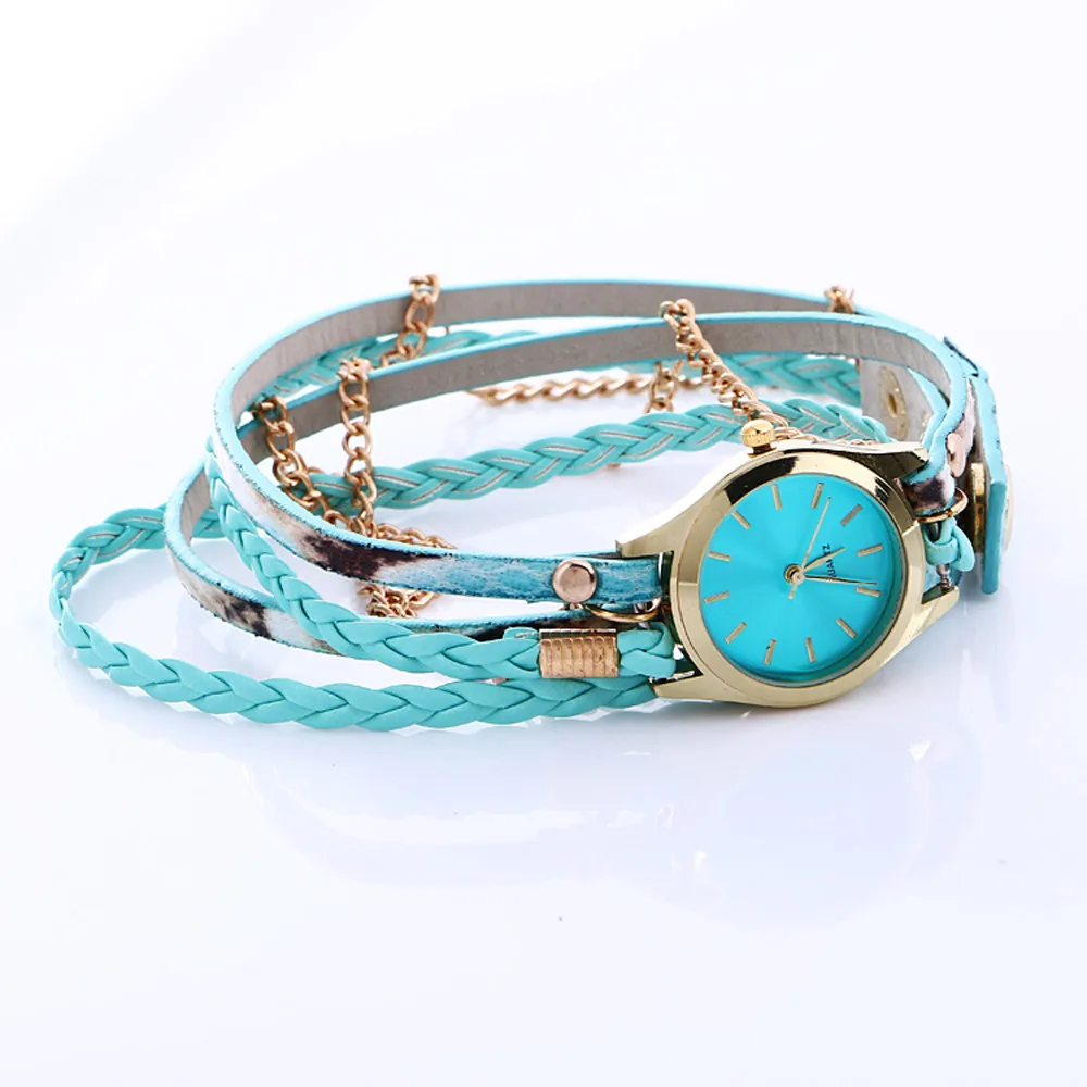 

Fashion Watch Set Women Quartz Wristwatch Weave Leather Ladies Bracelet Luxury Watch Casual Relogio Femenino Gift For Girlfriend