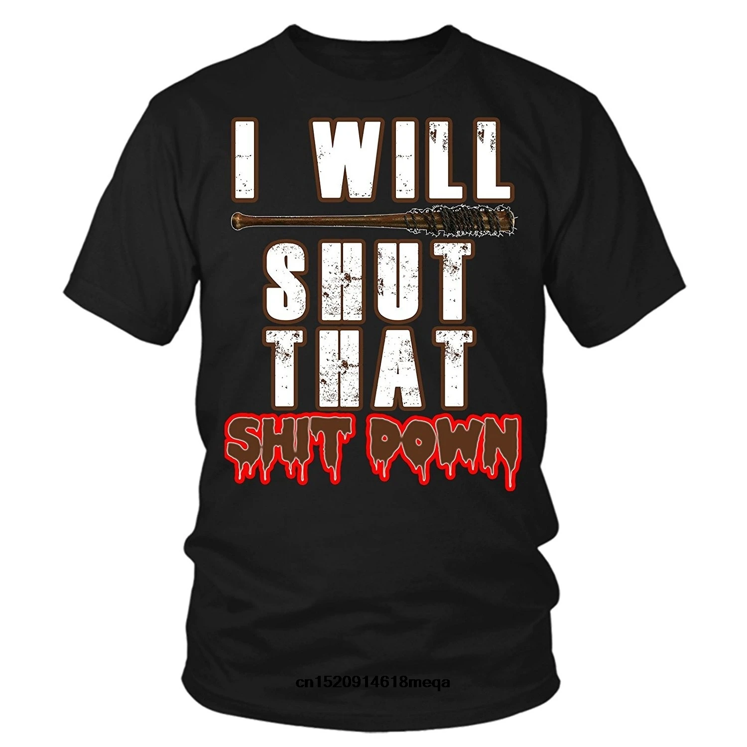 Забавные футболки я закрою эту рубашку AMC The Walking Dead Negan Quote Fan футболки|Мужские