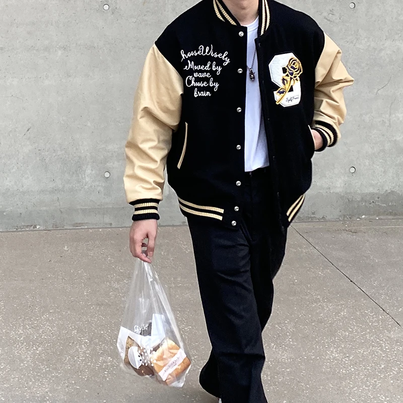 

NIGO SPTF Heavy High-Density Embroidery Baseball Uniform Jacket Coat