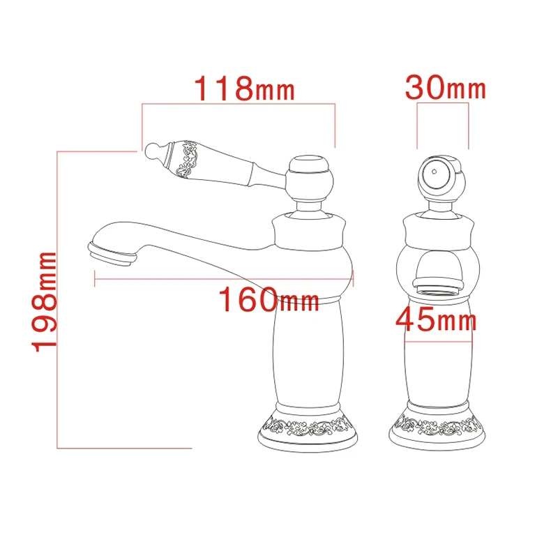 

2021 Bathroom Sink Basin Faucets Contemporary Antique Brass Faucet Mixer Water Tap Rotate Single Handle Hot And Cold Crane