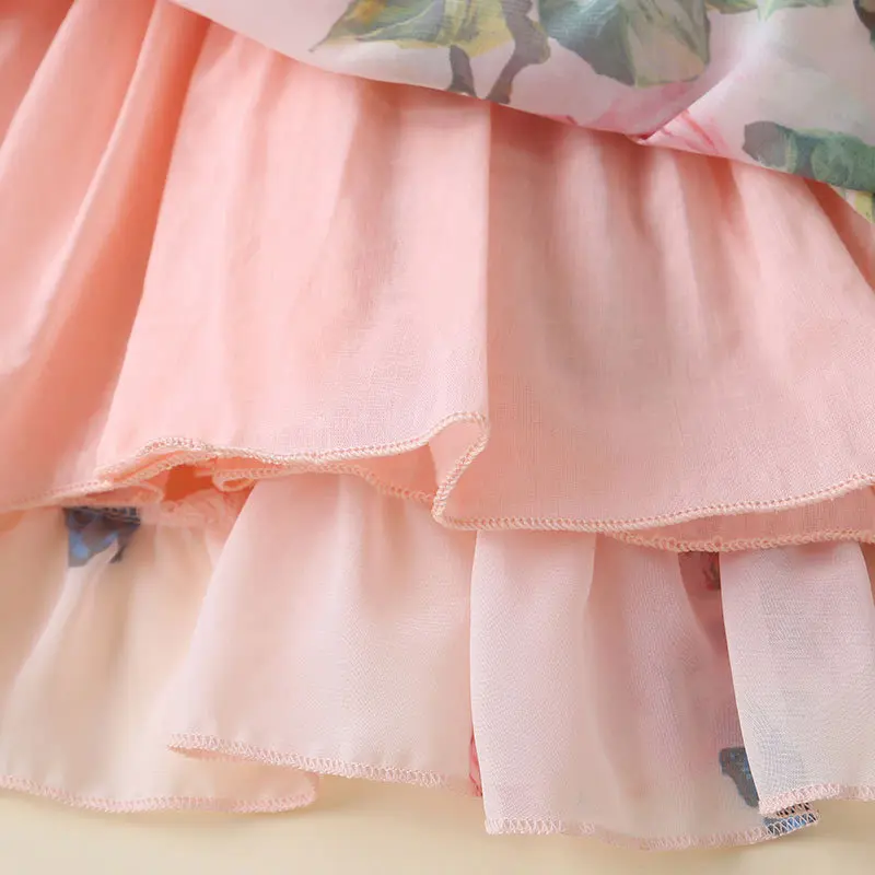 

Summer Dresses For Girls 2021 Fashion Children Princess Sleeveless Casual Ruffle Slip Dress Baby Chiffon Party Robe Toddler