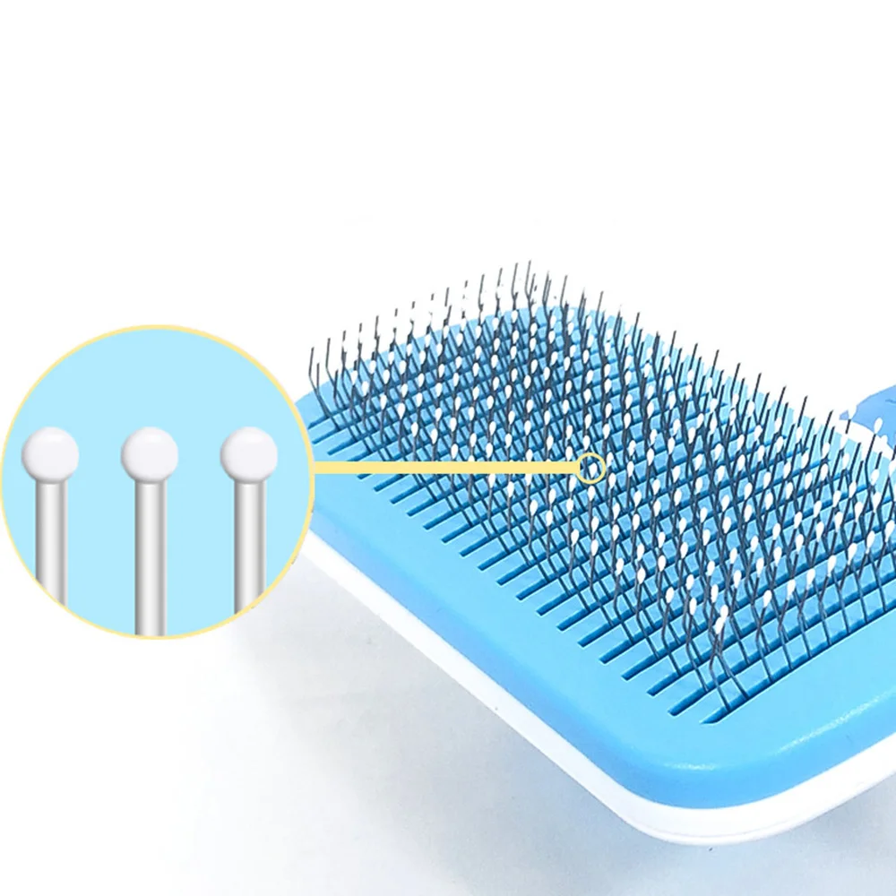 

1 Pcs Self Cleaning Slicker Brush For Dog And Cat Removes Undercoat Tangled Hair Massages Particle Pet Comb Improves Circulation