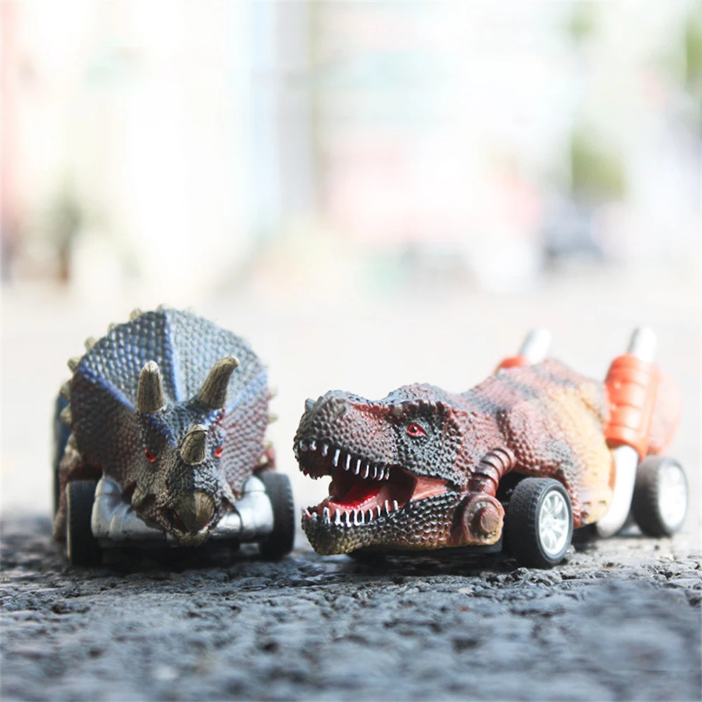 

6pcs Simulation Dinosaur Pull Learning Educational Interesting Back Diecast Vehicles Toys Car Model Funny Gadgets Novelty
