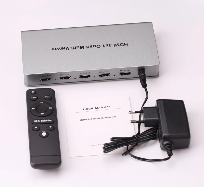4X1 HDMI мульти-просмотра Quad экран сегментация разветвитель изображения в режиме