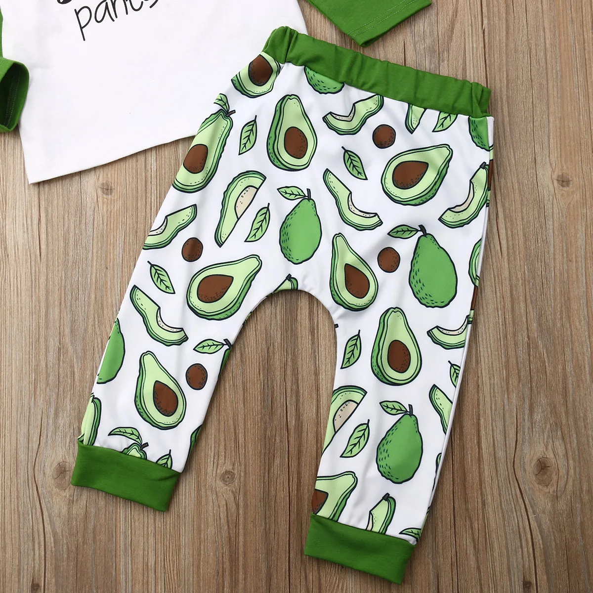 Коллекция 2019 года весенне-осенняя одежда для малышей зеленая с принтом авокадо