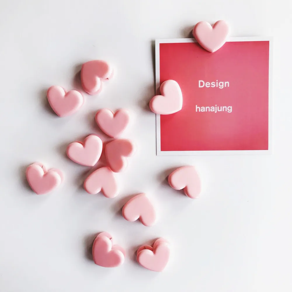 5 шт./компл. розовый зажим с сердечком для украшения милых картин билетов открытка