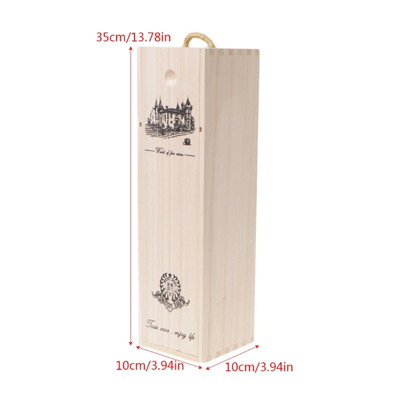 2021 New High-Quality Custom-Made Pine Wood Red Wine Carrier Gift Packing Box | Дом и сад