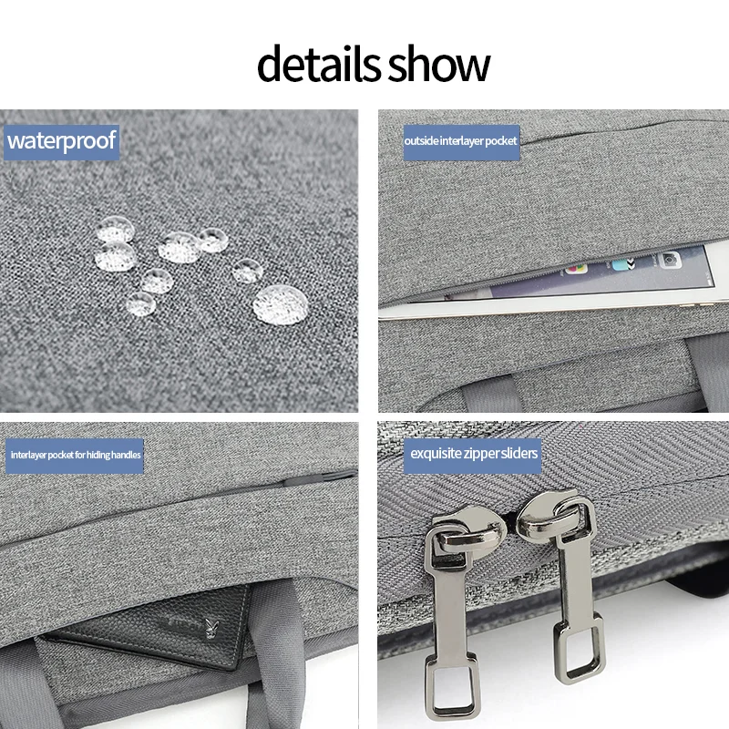 Водонепроницаемый нейлоновый деловой портфель с логотипом для мужчин|Мужские