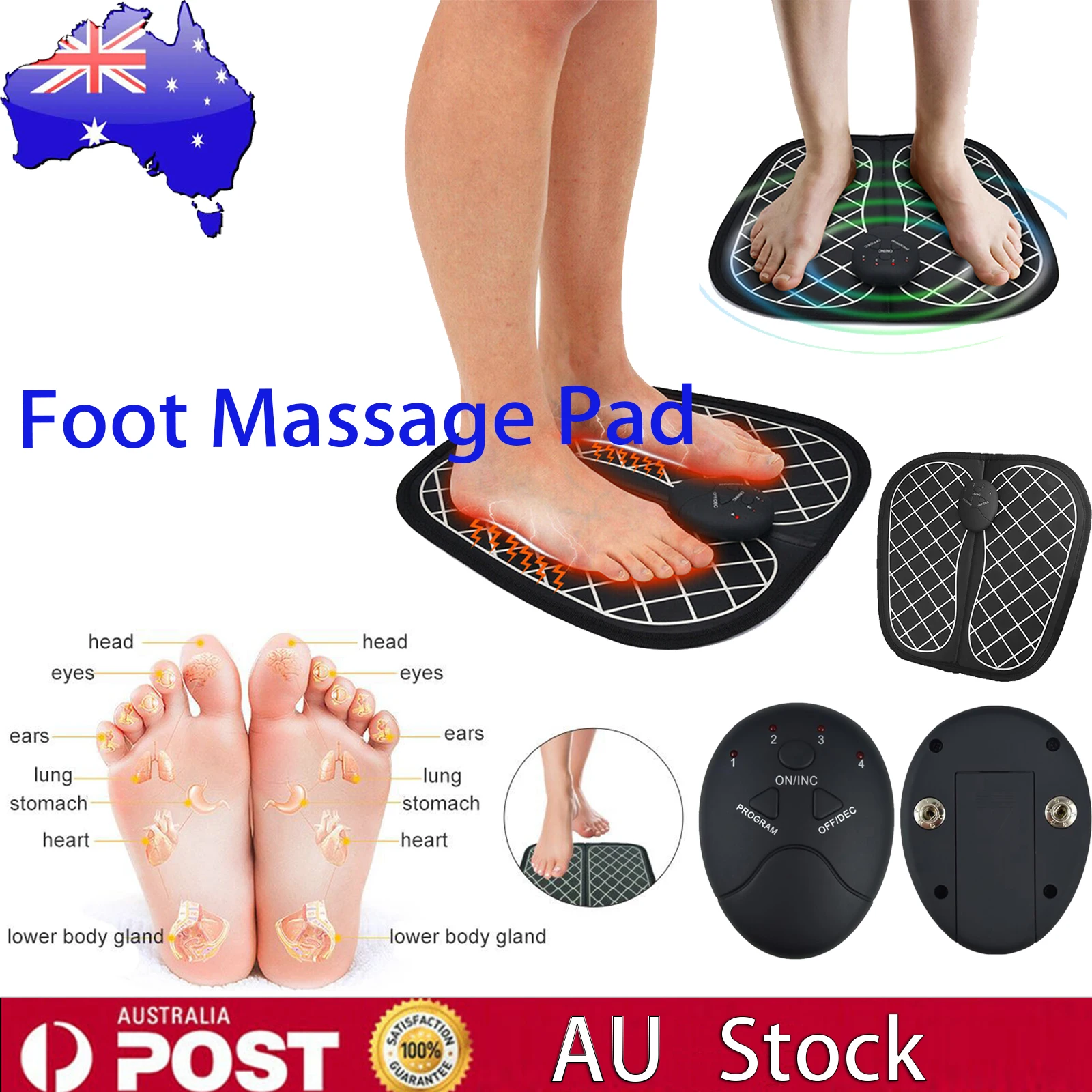 Унисекс Массажная подушка для массажа ног интеллектуальная акупунктурная