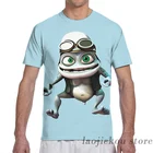 Футболка Мужскаяженская с принтом Crazy frog, модная тенниска с коротким рукавом для мальчиков и девочек
