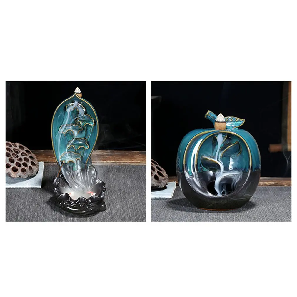 Держатель конуса для благовоний яблока/горелка с водопадом керамический