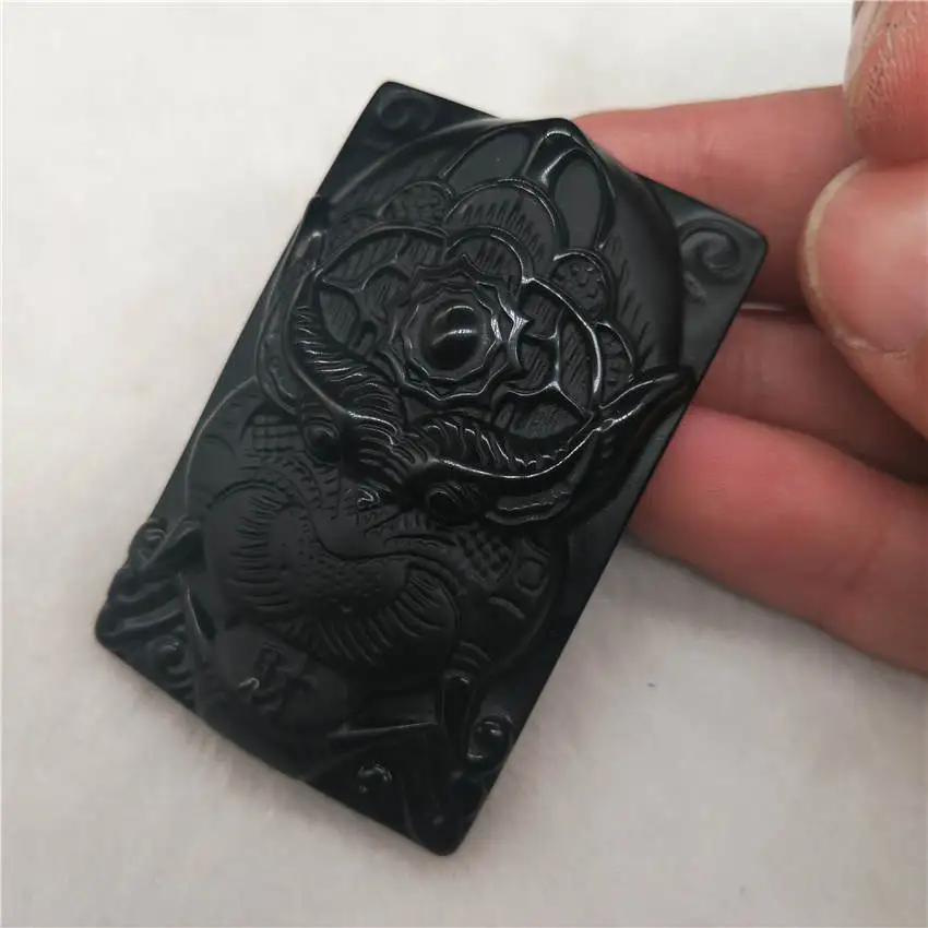 Прямая поставка натуральное обсидианское сокровище Pi Yao счастливое ожерелье