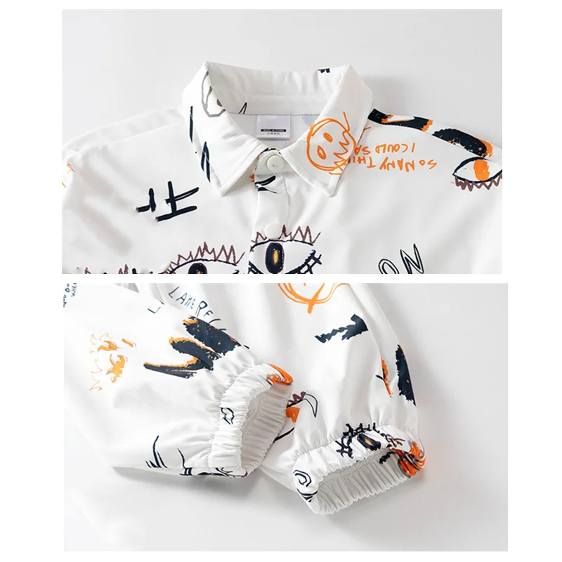 Куртка с длинным рукавом и принтом граффити для мальчиков девочек | Детская