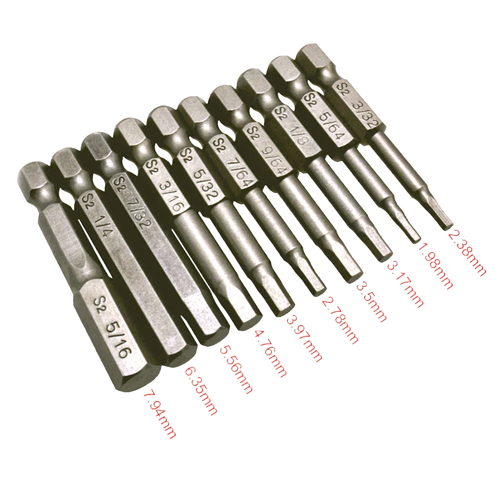 

Workshop Screwdriver bits Tools 10pcs Hex Shank Wrench Magnetic Electric