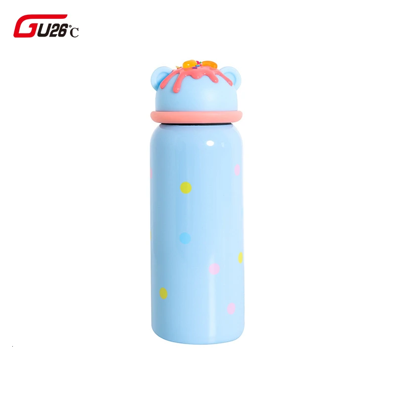 Милые двухслойные термосы из нержавеющей стали для торта 380 мл термос чашка кофе