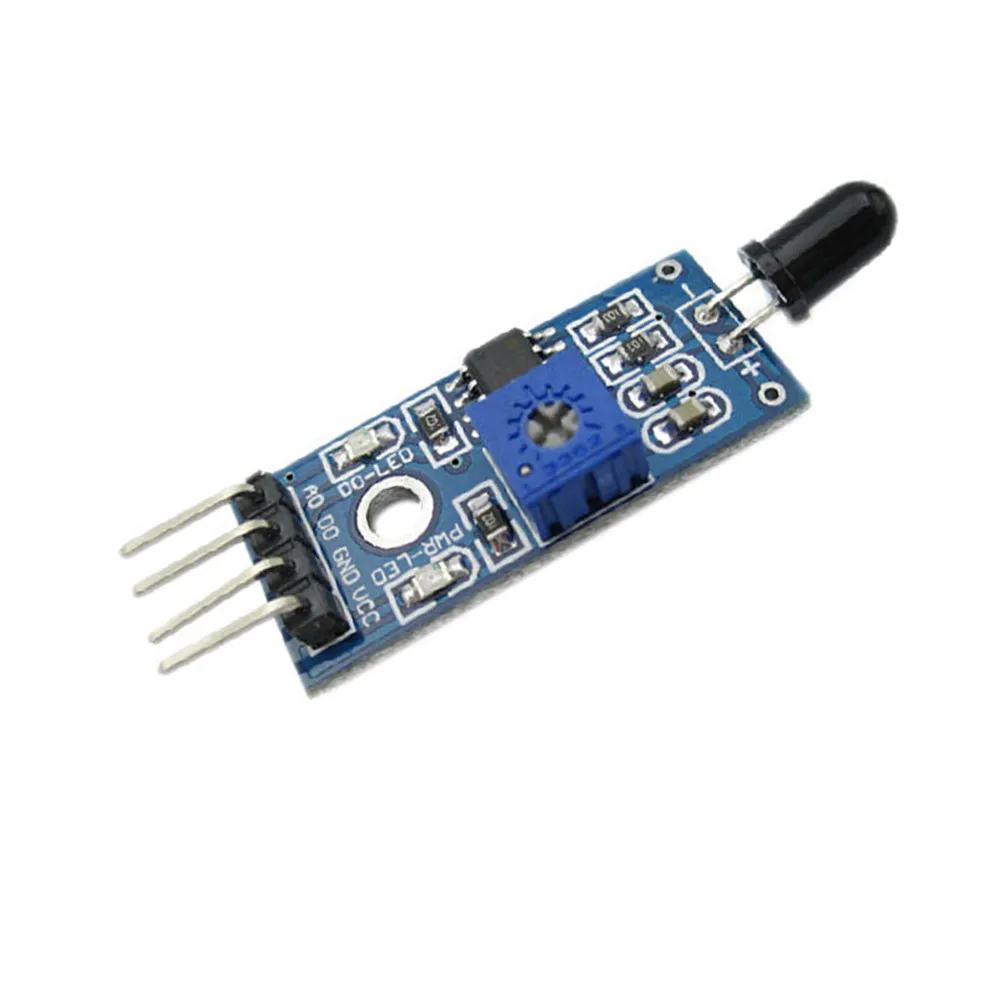 LM393 4 Pin ИК модуль датчика обнаружения пламени детектор огня инфракрасный