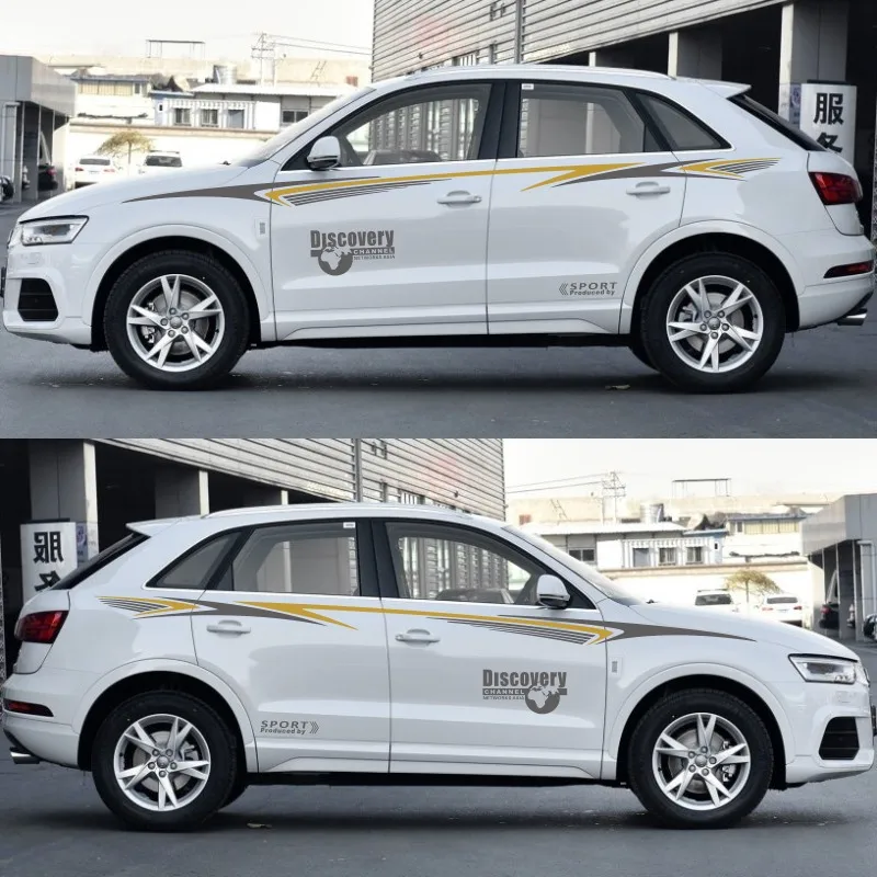 

car styling sport car sticker For Audi A1 A3 Discovery Sport Sticker Body Side Door Tail Decorative Vinyl Decal