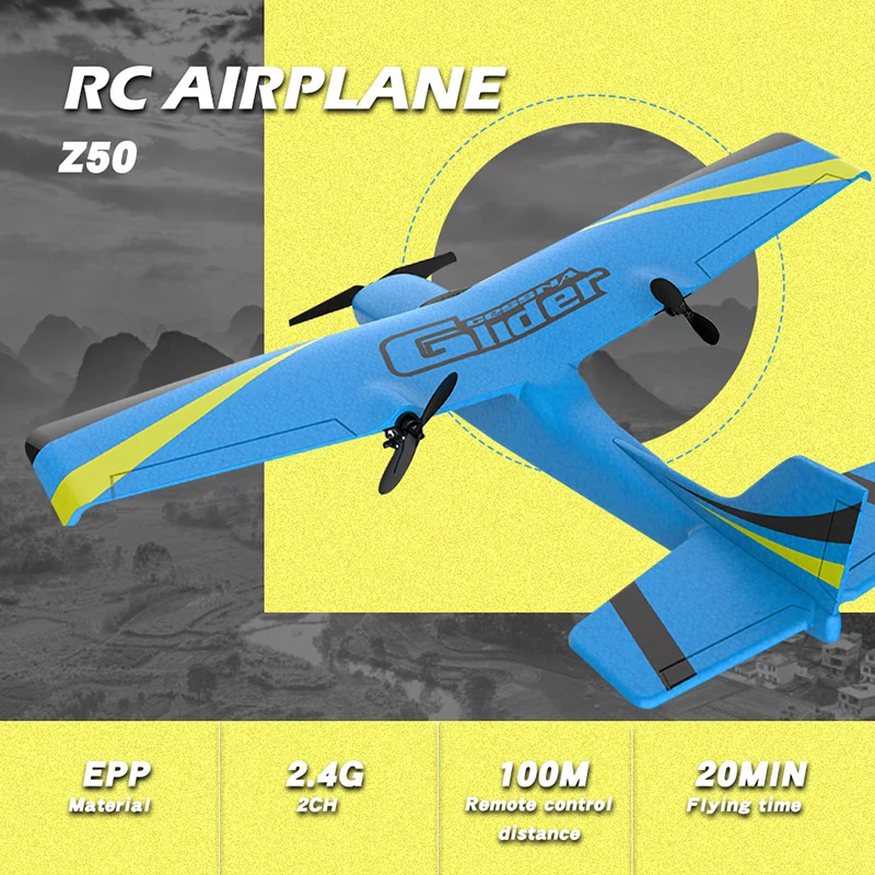Z50 беспроводной RC Самолет EPP пена RC Самолеты Встроенный гироскоп 2,4G 2CH RTF Размах крыльев планер беспроводной пульт дистанционного управления Самолет Avion игрушки