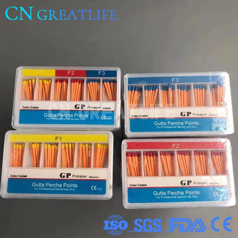 

10 box/lot Dental Gutta Percha Points F1 F2 F3 F4 F5 Dental Material Supplier Gapadent Gutta Percha Points Gutta Percha Points