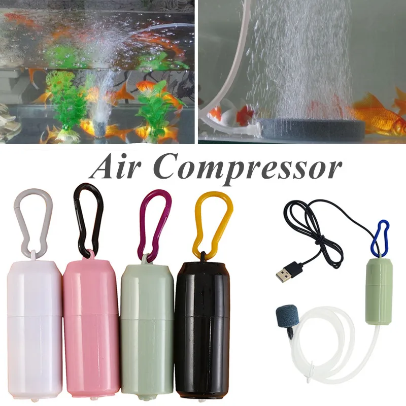 

2 Styles Professional USB Portable Household Fishing Aquarium 5V 1W Double Pump Oxygen Single Air Compressor