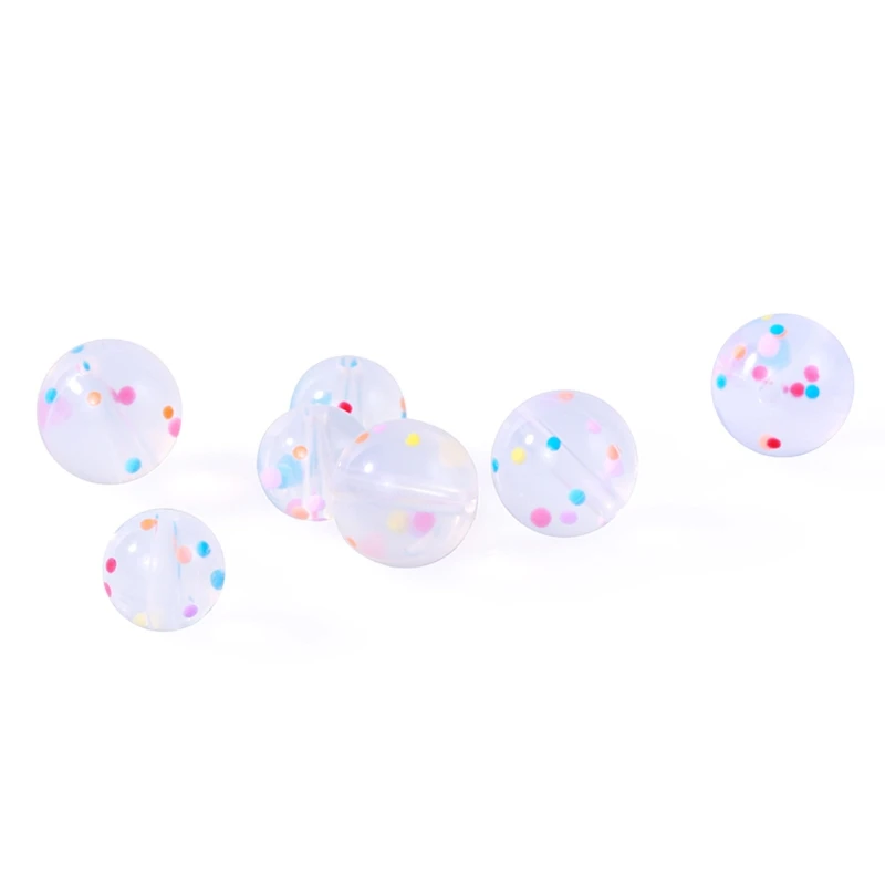 

20pcs/lot Silicone Beads Safe Teether Round Baby Teething Beads DIY Chewable Bracelet Colorful Teething For Infant