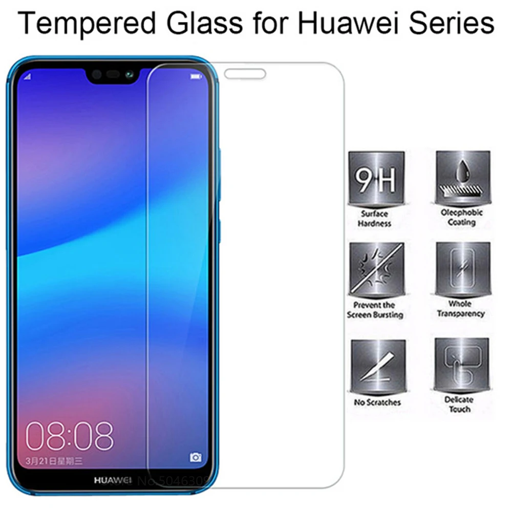 Русская версия закаленное стекло пленка для Huawei Y7 Y5 Y6 Prime 2018 Nova 2 Lite экрана на Honor 7A