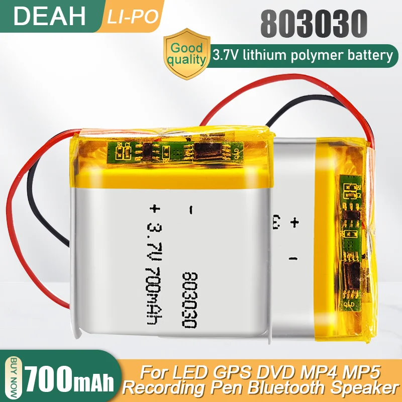803030 3 7 V 700mAh литиевая полимерная аккумуляторная батарея Li ion Cell для умных часов GPS