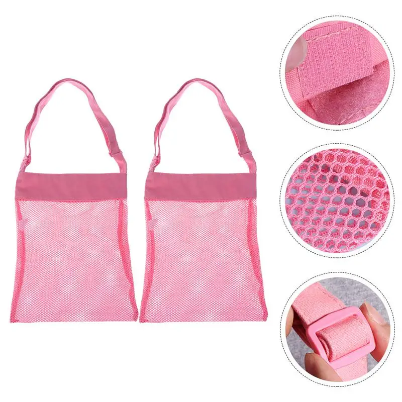 

2pcs Large Mesh Beach Bags Seashell Mesh Bags Breathable Sea Shell Bags for Kids