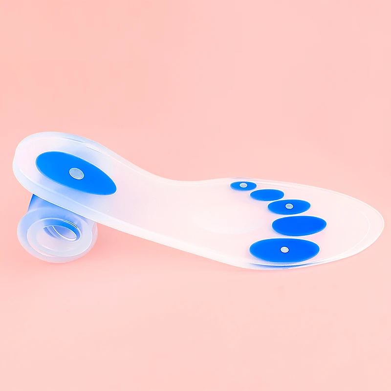 Силиконовая невидимая приподнятая стелька поддерживающая успокаивающее