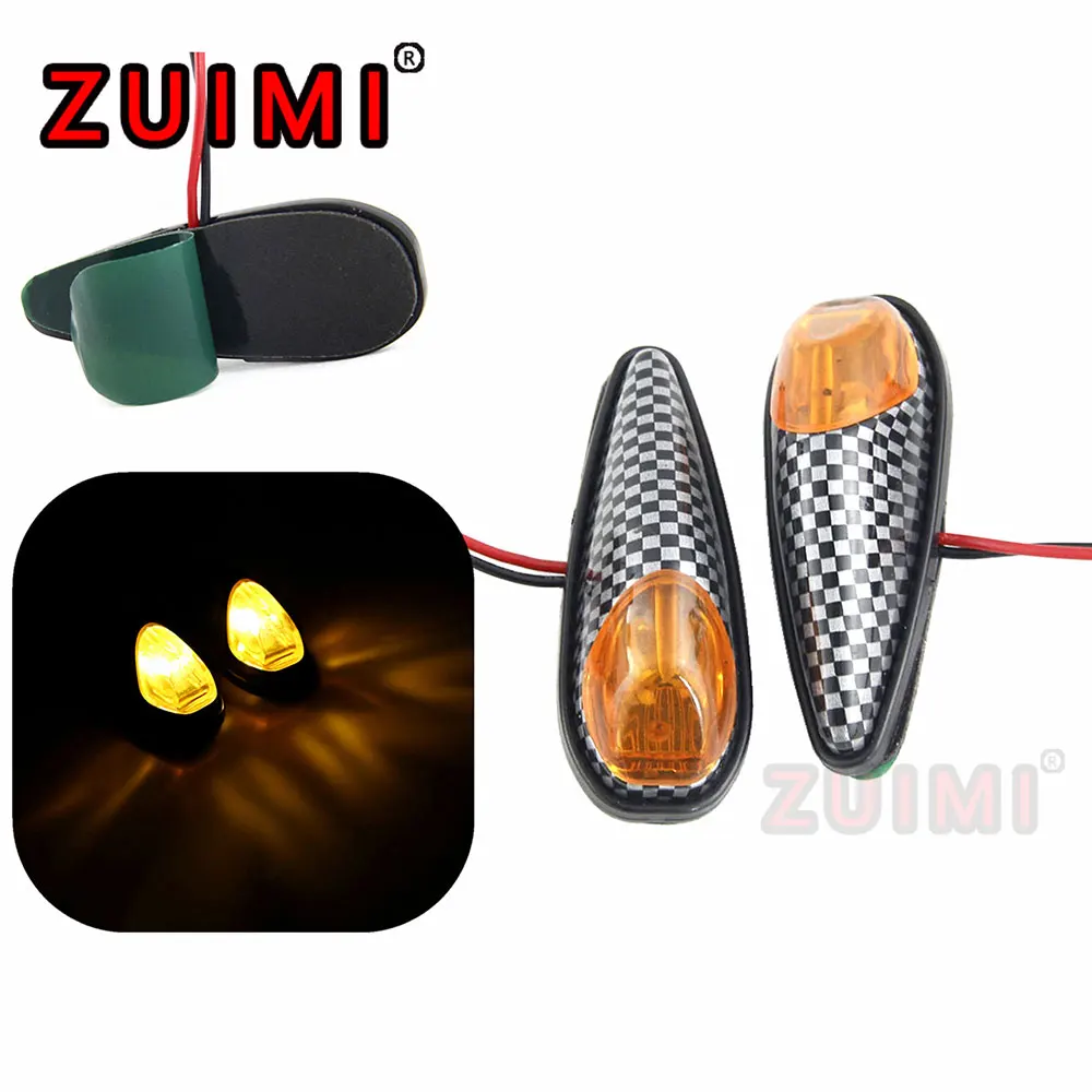 

2Pcs/Motorcycle High Power Cat Eye LED Steering Angle Light Yellow 12vM10mm for Kawasaki vulcan1500 ninja 250 for Yamaha r6mt 09