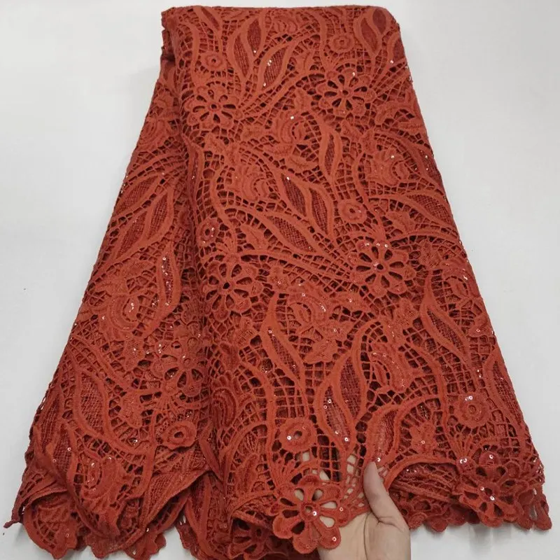 

Африканский шнур, кружево, Водорастворимая Ткань, дизайн 2021, Высококачественная вышивка, нигерийские сетчатые кружева, ткани 5 ярдов TS9503