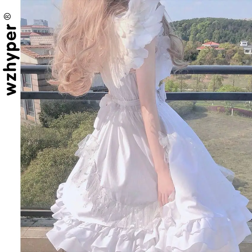 

White Star Jsk Lolita Dress Soft Sisiter Victorian Medieval Lace Dress Women Princess Dress Halloween Costume for Girl