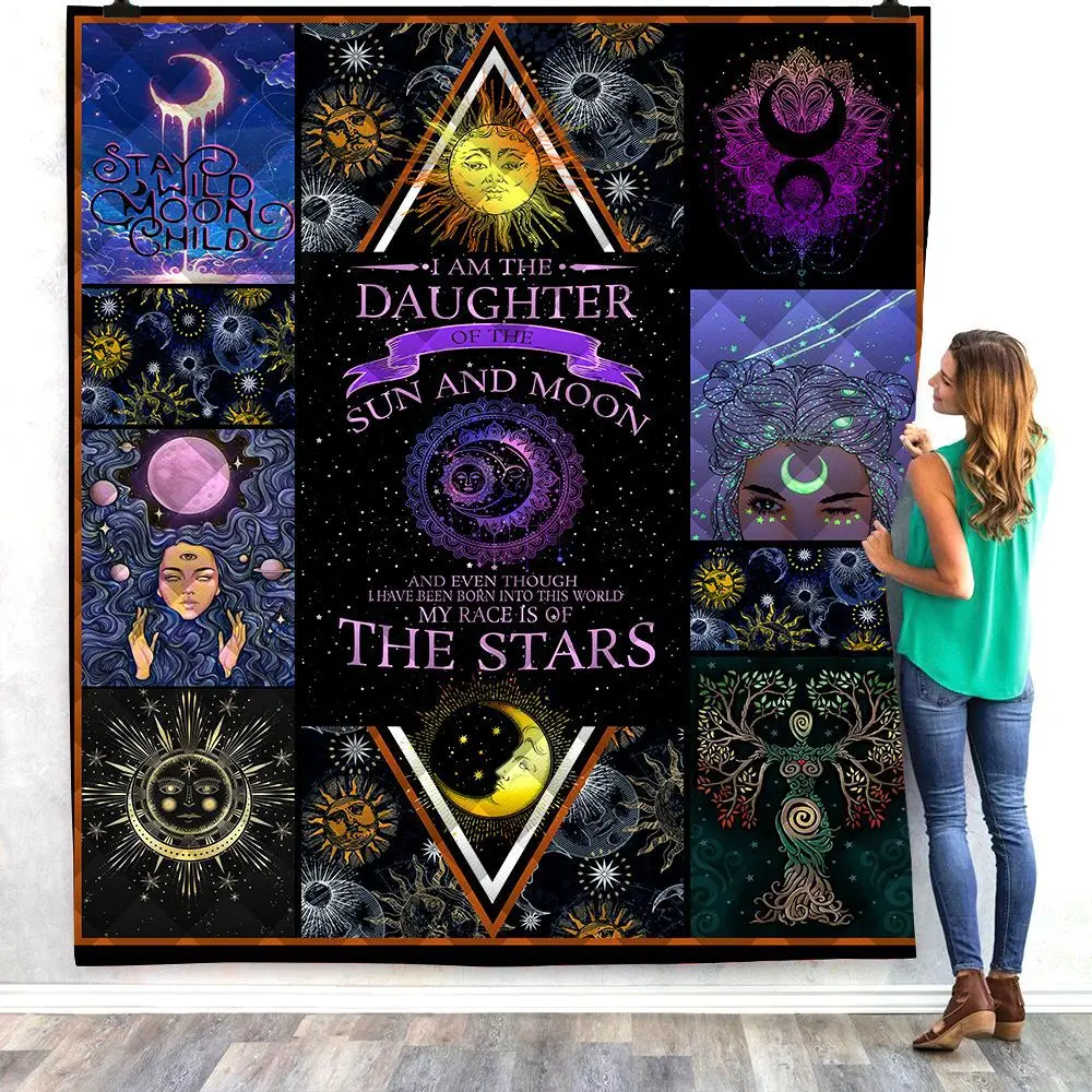 Мягкое стеганое одеяло с цветочным принтом и деревом для моей дочери всесезонное