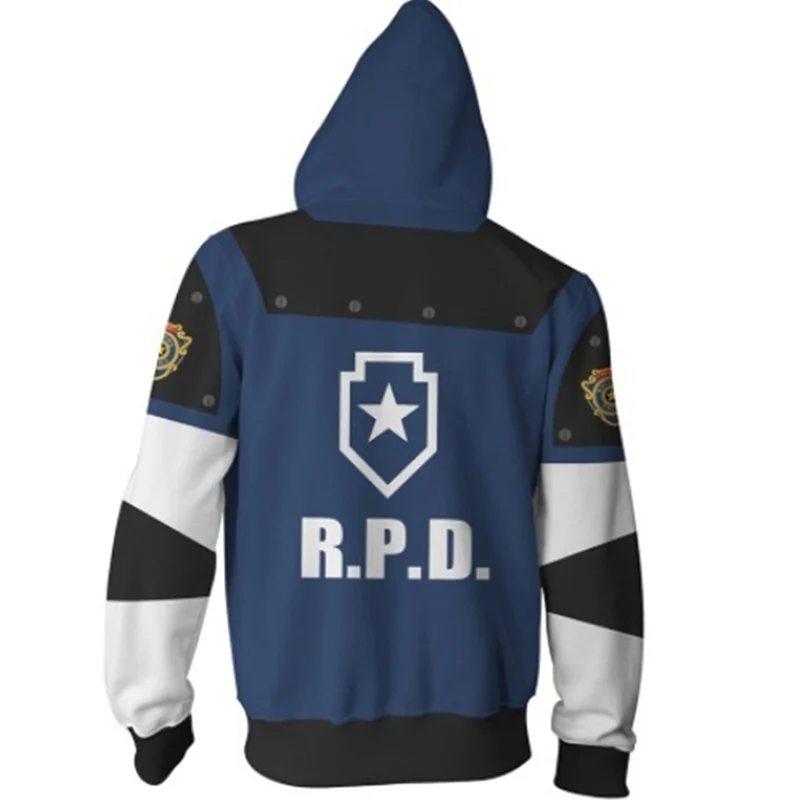 3D Толстовка с капюшоном в стиле аниме Обитель зла Лион с. Кеннеди | Мужская одежда