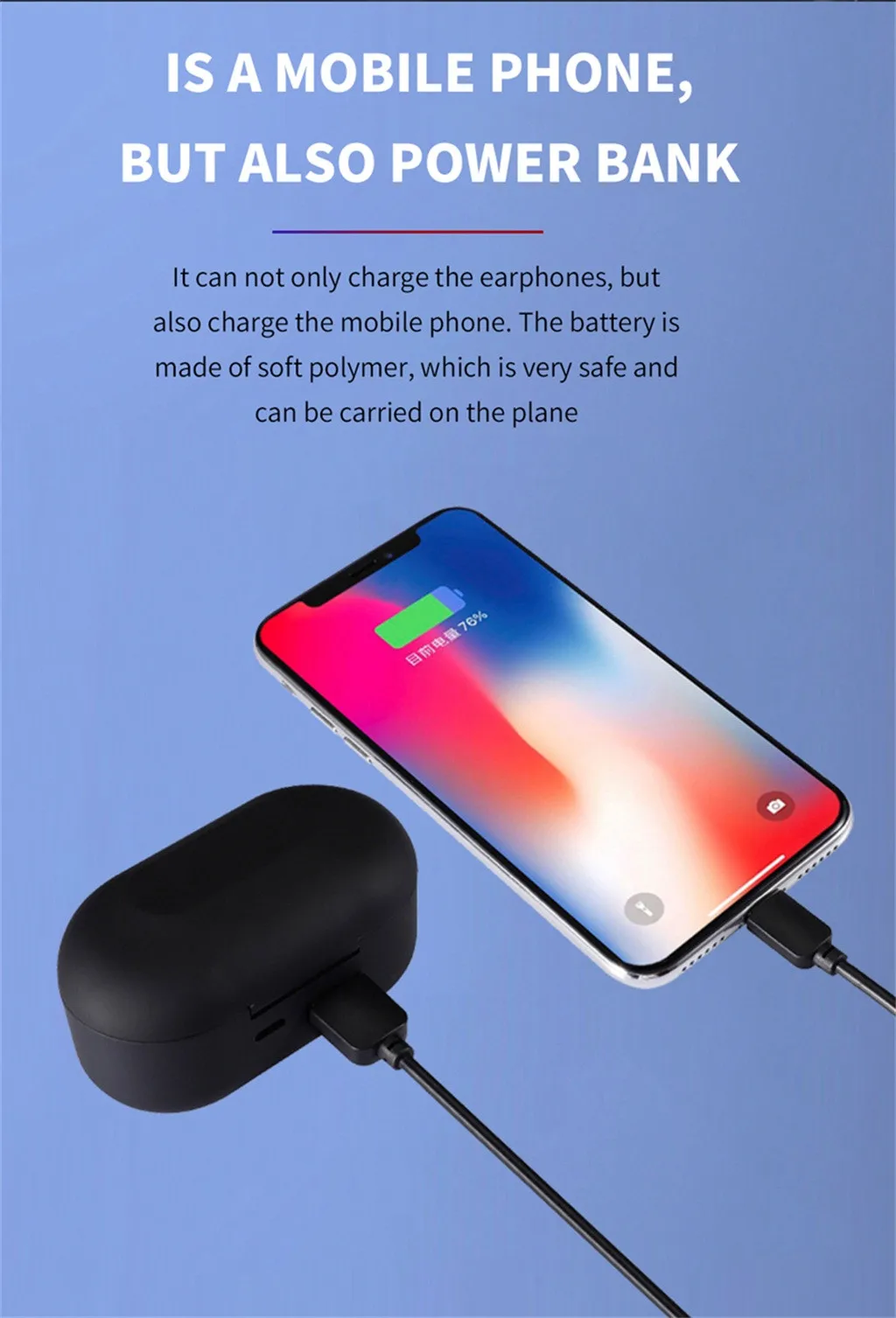 Беспроводные наушники CARPRIE TWS BT5.0 с bluetooth зарядная коробка мини портативные