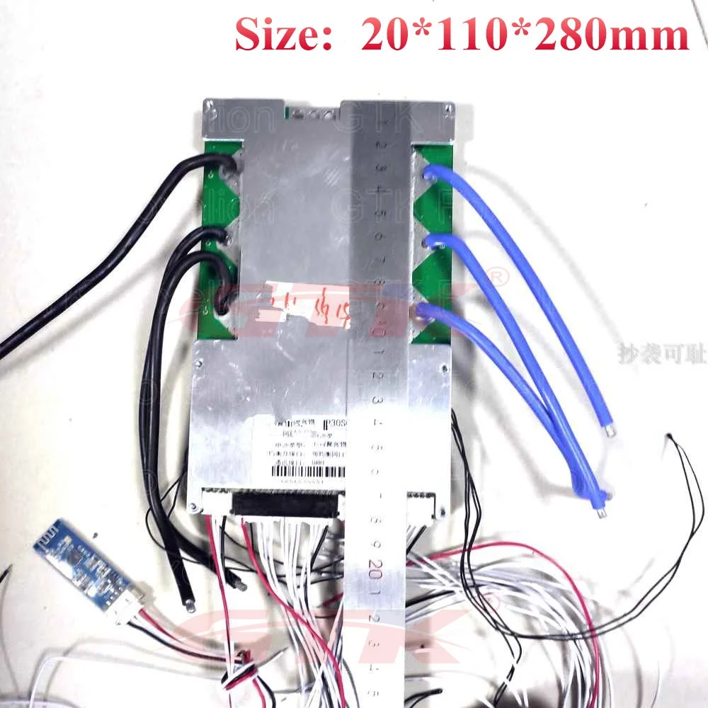 GTK 24S 100A 80A 40A 50A 60A 72V Lifepo4 smart BMS pcb balance 76 8 v 87 6 с поддержкой связи UART android Bluetooth App |