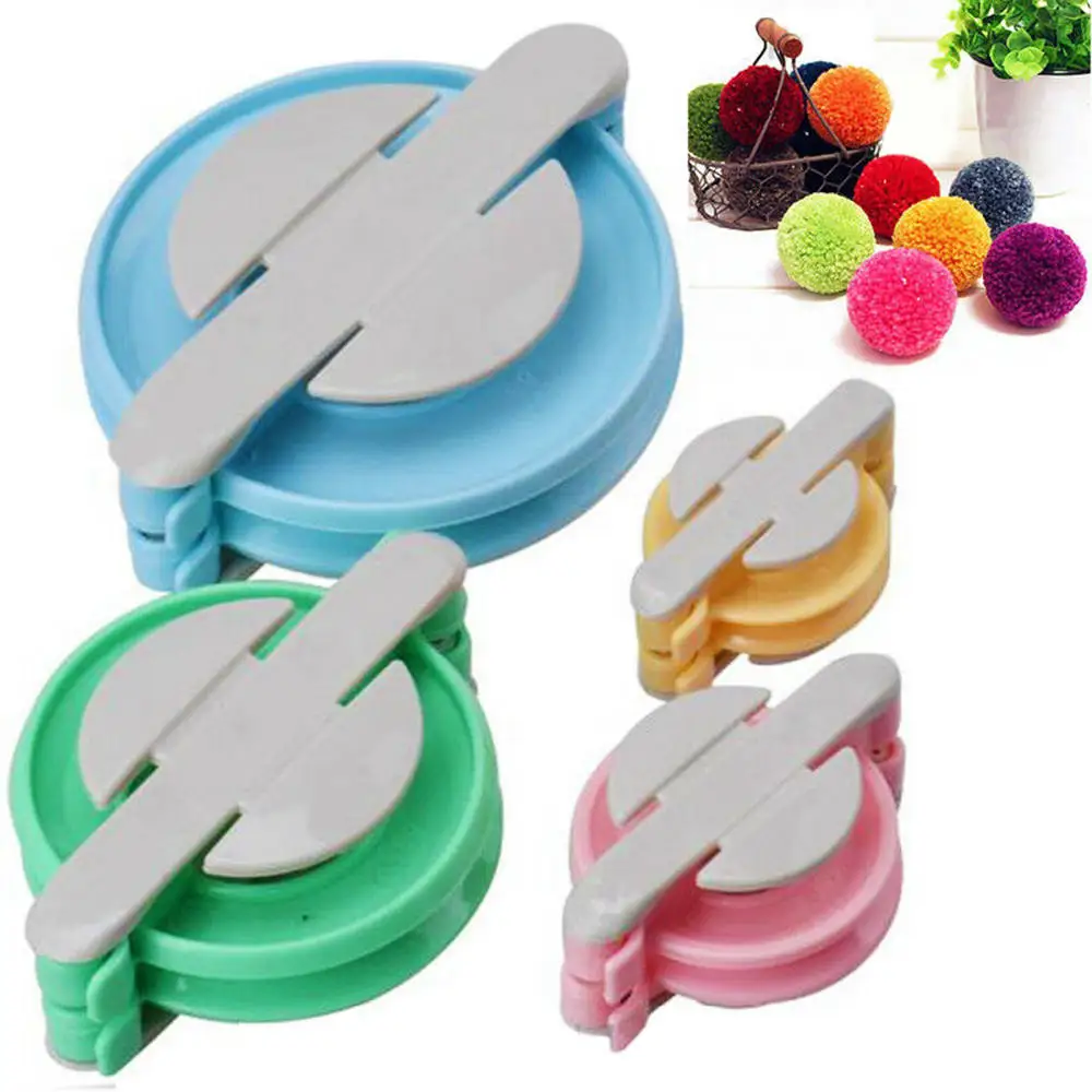 2 комплекта для изготовления помпонов пушистые шарики пластиковые искусственные