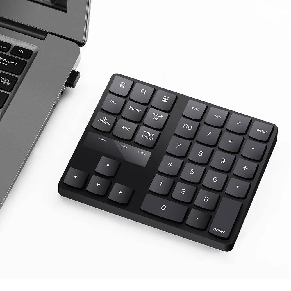 

2020 Wireless Double Number Pad Rechargeable Keypad for Laptop PC Chatpad Numeric keypad Hot Sale