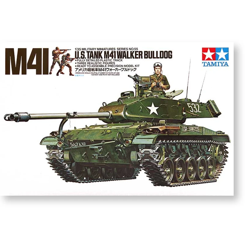 

Tamiya Assembly Model 1/35 American M41 Pitbull Light Tank DIY Military Model Decoration Collection Gift 35055
