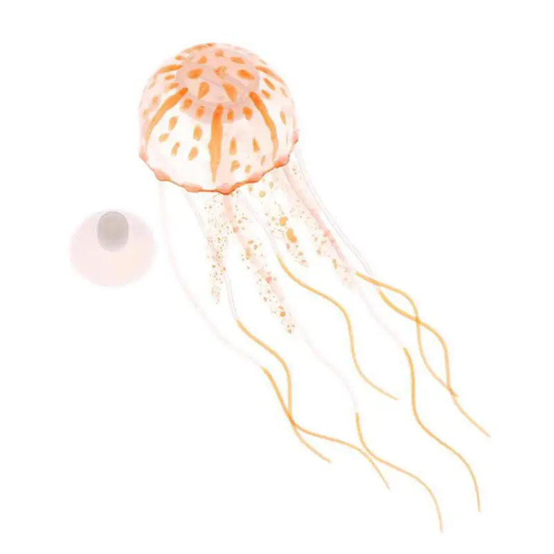 

4pcs/lot Glowing Effect Artificial Jellyfish Fish Tank Aquarium Decoration Mini Ornament Underwater Decoration